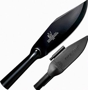 Cold Steel Bowie Blade Bushman Durable Resistant 7" SK-5 High Carbon Fixed Blade Outdoor Survival Hunting Knife, 5.25" Hollow Handle, Secure-Ex Sheath with Ferrocerium Fire Steel product image