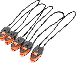 5 Pack Zipper Pull Whistles, Loud Emergency Survival Whistle for Kayak Canoe Fishing Lanyard Zipper Pull Cord Ends Lock Paracord Knife Outdoor Camp Hike Travel Kits product image