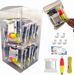 Mini Survival Fishing Kit–Compact Emergency Fishing Gear for Camping,Hiking,Bushcraft,Backpacking Small Tackle Box with Hooks,Line,Tools–Great Gift for Fishermen,Hikers&Preppers product image