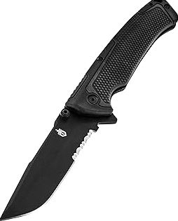 Gerber Gear Folding Knife,Serrated,Tanto,3-1/2 in, Black G-10 (30-000840) product image